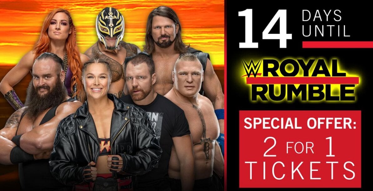 WWE Royal Rumble Tickets Being Sold 2 For 1 For A Limited Time