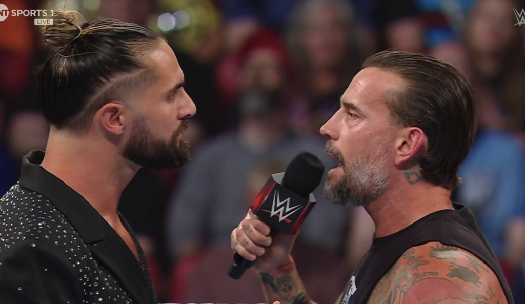 Seth Rollins Confronts Cm Punk On Wwe Raw