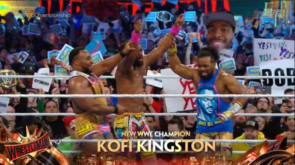 Forblive symaskine Omkreds Kofi Kingston Wins The WWE Championship At WrestleMania 35