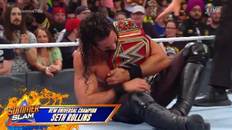 Seth Rollins Beats Brock Lesnar Clean At WWE SummerSlam