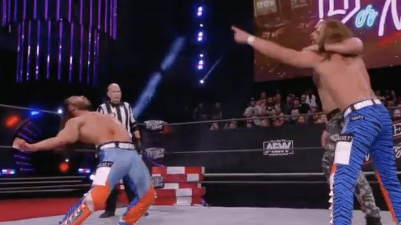 The Young Bucks Mock The Shield During Aew Double Or Nothing