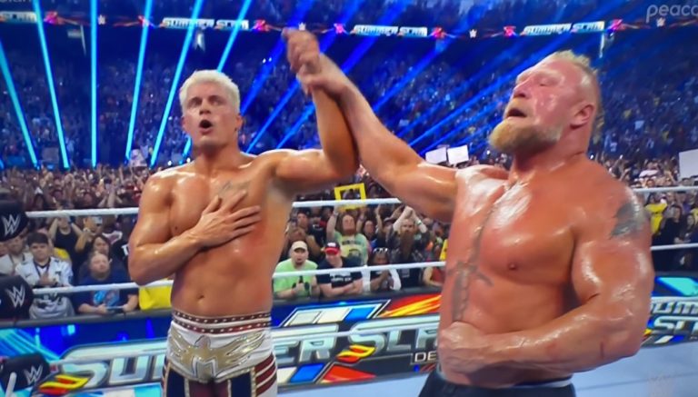 Cody Rhodes Defeats Brock Lesnar At WWE SummerSlam
